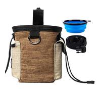 Puppy Training Bag | Large Capacity Dog Walking Container with Foldable Bowl,Adjustable Strap Pack Dispenser Carries, Pet Feed Snack Reward for Training and Behavior Aids