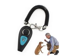 Puppy Training Clicker - 2.5 Inch Dog Whistle | Stainless Steel ABS Clicker - 2 in 1 Behavior Aid with Wrist Strap, Recovery Device s