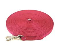 Puppy Training Lead Small Dog Recall Obedience Training Leash 30ft (9m) in 13mm Strong Webbing in (Burgundy)