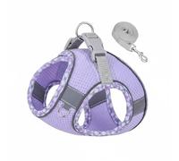 Puppy Vest Harness Leash Set No Pull Training Harness Reflective Harness Breathable Mesh Lightweight Vest Step In Design With Buckle Closure Suitable, color to 1, Xxs