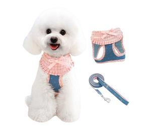 Puppy Vest Harness Without Pull Training Adjustable Fit Easy Walking Reflective Stripe Escape Proof Harness