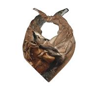 Puppy Waiting On The Roadside Bandanas Versatile Square Scarf Soft Breathable Fashion Accessory for Dating Travel