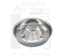 Puppy Weaning Bowls Stainless Steel Low Rim Elevated Middle DOG SLOW FEED DISH