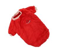 Puppy Winter Coat Warm PET Outfit for Small Dogs Red | Polyester Fabric, Snug Fit and Freedom of Movement, Cartoon Style for Holiday Wear, XS 0.5 to 1kg