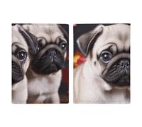 Puppys Pug Leather Passport Holder Handmade Passport Cover with Card And Ticket Slot Easy Access Passport Case Passport Wallet Passport Holder for Women And Men, style, 20.3x13.8cm