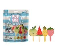 Pups-Ice Freezable Fruity Lollies Treats for Dogs Bulk Variety Pack 240g, Apple/Pineapple/Watermelon/Strawberry Flavour, Chew For Digestion, Multivitamins