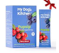 PupSip Dog Electrolytes, Hydration for Dogs Recovery, Flavored Water Enhancer, Replenishes Fluids Lost from Dog Dehydration, Diarrhea, or Surgery, Vet-Formulated, 12 Sticks, Berry Boost