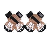 PUPTECK 2 Pairs Anti-Slip Dog Socks Paws Stop Licking, Walking Boots for Injured Paws Hot Weather/Winter, Gripper Shoes Paw Protectors for Hardwood Floors Small Large Dogs