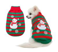 PUPTECK Dog Christmas Winter Jumper Clothes - Cute Snow Outfit Coat for Small Medium Large Dogs, Warm Pet Suits for Cats Doggies