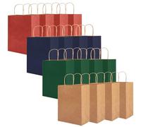 PUPUGUT Paper Bags 27x21x11cm 32PCS Gift Bag 4 Colors Party Bags | Durable Paper Bags with Handles, Accommodate 6.2L, for Party, Festival, Anniversary, Celebration, Event