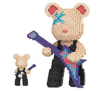 PUPULU TK Teddy Bear Micro Building Blocks Set(4500Pieces) Music Bear Building Brick Gift for Adult and Kid