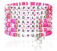 pupvus 7PCS Bracelet for Singer Friendship Bracelet, Pink Pony Club, Merchandise for Fans' Birthdays, Concert Outfits, and Party Favors, Presents for Fan