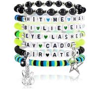 pupvus Singer Guitar Charm Friendship Bracelets - Outfits Accessories Perfect Merchandise for Fans' Birthdays, Concert Outfits, and Party Favors, for Fans