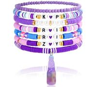 pupvus Soda Bracelet for Women & Teens Friendship Bracelets Sets Stackable Stretch Beaded Bracelets Movie Fans Outfit Cosplay Costume Jewelry Gifts for Birthday Christmas Party Favors, L, polymer clay