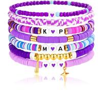 pupvus Soda Bracelet Set, Friendship Bracelets Sets Stackable Stretch Beaded Bracelets Movie Fans Outfit Cosplay Costume Jewelry Gifts for Birthday Christmas Party Favors