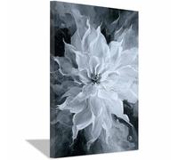PUQAAEO Abstract Black White Wall Mural Abstraction Ink wash flower for Kitchen Cupboards Sticker Waterproof Bathroom Livingroom(black and white)-40x60cm Framed