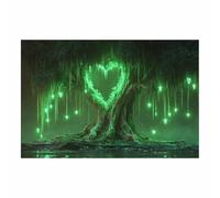 PUQAAEO Abstract Tree Of Life Wall Art The Giving Tree Canvas Art Prints,Modern Home Decor Aesthetic Painting,For Living Room Bedroom Kitchen Office(red128)-30x45cm Unframed