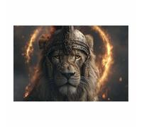 PUQAAEO Animal Artwork Pictures Warrior Lionb personalised canvas prints,Popular wall art,for Living Room Bedroom Home Office Kitchen Wall Decor(Multicolor174)-70x100cm Unframed