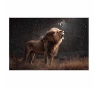 PUQAAEO Animal Canvas Print Painting Star and Lionb Cool Picture Wall Decor,Modern large artwork,For Living Room,Bedroom,kitchen,Dining,bathroom(Multicolor117)-40x60cm Unframed