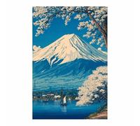 PUQAAEO Canvas Prints Wall Art Flowers and Lakes Landscape Pictures Modern Canvas Painting Giclee Artwork For Home Decoration(multicolored134)-70x100cm Unframed