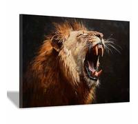 PUQAAEO Print On Canvas Animal The Picture Enchanting lions For Home and Hallway Decoration Modern Decoration Portrait Wall Art Painting Pictures(brown196)-70x100cm Framed