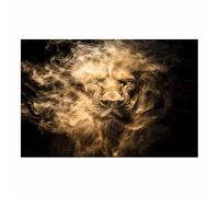 PUQAAEO Print On Canvas Animal The Picture Mighty lions For Home and Hallway Decoration Modern Decoration Portrait Wall Art Painting Pictures(brown176)-40x60cm Unframed