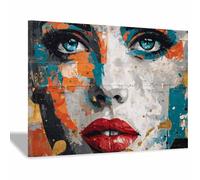 PUQAAEO Printed on Canvas beautiful woman Sensual, Beautiful, Classic, Sexy, Erotic, Bathroom Picture,Man Woman For Bedroom,Apartment Bar Beach House Decor(Multicolor)-40x60cm Framed
