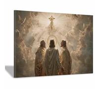 PUQAAEO sacred heart of jesus Jesus jesus wall decor，canvas pictures，Suitable for living room, bedroom and church decoration(multicolored73)-30x45cm Framed