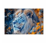 PUQAAEO The Picture of Animal Print On Canvas The agile lions Artistic Wall Art Painting Artwork Pictures For Home Living Room Modern Decor Decoration(multicolored150)-80x120cm Unframed
