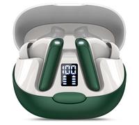 Puqo AI Language Translation Earbuds, 48H Real-Time Bluetooth 5.3 Translator Earbuds, Support 164 Languages with AI App, 3-in-1 Ear Buds with ENC Mic, 5 Translation Modes Earphones, Dark green