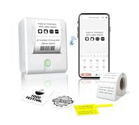 PUQU Q1 Label Maker, 2 Inch Barcode Label Printer, Mini Portable Bluetooth Thermal Labeler, DIY Sticker Machine for Small Business, Logo, Office, Name, Jewelry, Compatible with iOS Android, Phone