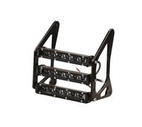 PUQWRIM Headlamp For Grom MSX125 125SF Motorcycle Headlights 54W 12V 3400LM LED Modified Three-layer Front Fork Light Lamp 4 Color Bracket Motorcycle Headlight(Black Flood Beam)