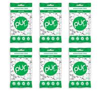 PUR 100% Xylitol Chewing Gum, Sugarless Spearmint, Sugar Free + Aspartame Free + Gluten Free, Vegan & Keto Friendly - Healthy, Low Carb, Simply Pure Natural Flavoured Gum, 55 Pieces (Pack of 6)