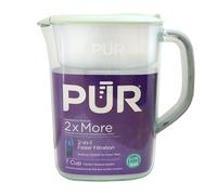 PUR 7-Cup Water Filter Pitcher with 1 Genuine PUR Filter, 2-in-1 Powerful, Faster Filtration, Lasts 2 Months or 40 Gallons, Dishwasher Safe, Lime (PPT700LA)