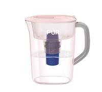 PUR 7-Cup Water Pitcher, 1 Genuine Filter, Cleaner, Great-tasting Water, Dishwasher Safe, Powerful, Faster Filtration, LockFit Cap Design - Blush