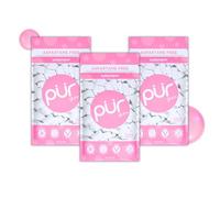 PUR Gum, Bubblegum, Xylitol Gum, No Artificial flavour, 165 Count (3x55) | No Artificial Sweeteners, Vegan, Sugar Free, Gluten Free, Soy Free, Nut & Peanut Free, Swiss Made, Keto Friendly chewing gum