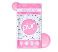 PUR Gum, Bubblegum, Xylitol Gum, No Artificial flavour, 55 Count | No Artificial Sweeteners, Vegan, Sugar Free, Gluten Free, Soy Free, Nut & Peanut Free, Swiss Made, Keto Friendly chewing gum
