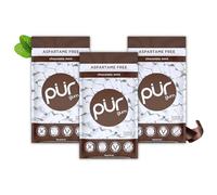 PUR Gum, Chocolate Mint Xylitol Gum No Artificial flavour, 165 Count (3x55) | No Artificial Sweeteners, Vegan, Sugar Free, Gluten Free, Soy Free, Nut & Peanut Free, Swiss Made, Keto Friendly chewing gum