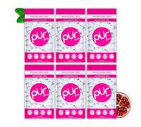 PUR Gum Pomegranate Mint Xylitol Gum No Artificial flavour 330 Count (6x55) | No Artificial Sweeteners, Vegan, Sugar Free, Gluten Free, Soy Free, Nut & Peanut Free, Swiss Made, Keto Friendly chewing gum