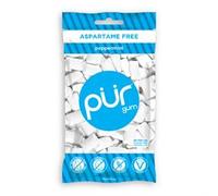 PUR Gum | Sugar Free Chewing Gum | Made with Xylitol | Vegan, Aspartame Free, Gluten Free & Keto Friendly | Natural Peppermint Flavoured Gum, 55 Pieces (Pack of 1)