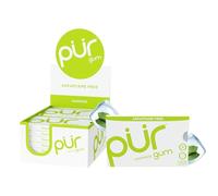 PUR Gum | Sugar Free Chewing Gum | 100% Xylitol | Vegan, Aspartame Free, Gluten Free & Diabetic Friendly | Natural Coolmint Flavoured Gum, 9 Pieces (Pack of 12)