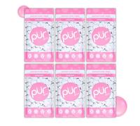 PUR Gum | Sugar Free Chewing Gum | Made with Xylitol | Vegan, Aspartame Free, Gluten Free and Keto Friendly | Natural Bubblegum Flavoured Gum, 55 Pieces (Pack of 6)