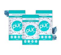 PUR Gum, Wintergreen, Xylitol Gum, No Artificial flavour, 165 Count (3x55) | No Artificial Sweeteners, Vegan, Sugar Free, Gluten Free, Soy Free, Nut & Peanut Free, Swiss Made, Keto Friendly chewing gum