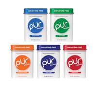 PUR Mints | Aspartame Free Mints | Made with Xylitol | Sugar Free, Vegan, Gluten Free & Keto Friendly | Natural Flavoured Mints, Variety Pack, 30 Count (Pack of 5)