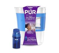 PUR Slim 8-Cup Water Filter Pitcher, Includes 1 Filter, Blue