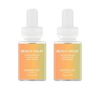 Pura and Moodcast - Fragrance for Smart Home Air Diffusers - Room Freshener - Aromatherapy Scents for Bedrooms & Living Rooms - Odor Eliminator - 2 Pack - Beach Vacay