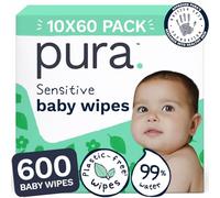 Pura Baby Wipes 600 Count Sensitive Skin