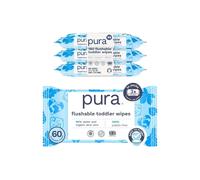 Pura Baby Wipes Flushable 3x60 pcs