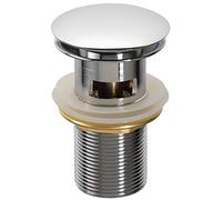 Pura CB100 Chrome Slotted Basin Waste with Press Top Clicker Plug WST4011