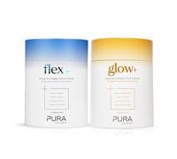 Pura Collagen Glow+ & Flex+ Premium Collagen Powder Bundle | Skin, Hair & Nail + Joint, Tendon & Mobility Support | 10,000mg Hydrolysed Collagen Peptides - 28 Servings Each